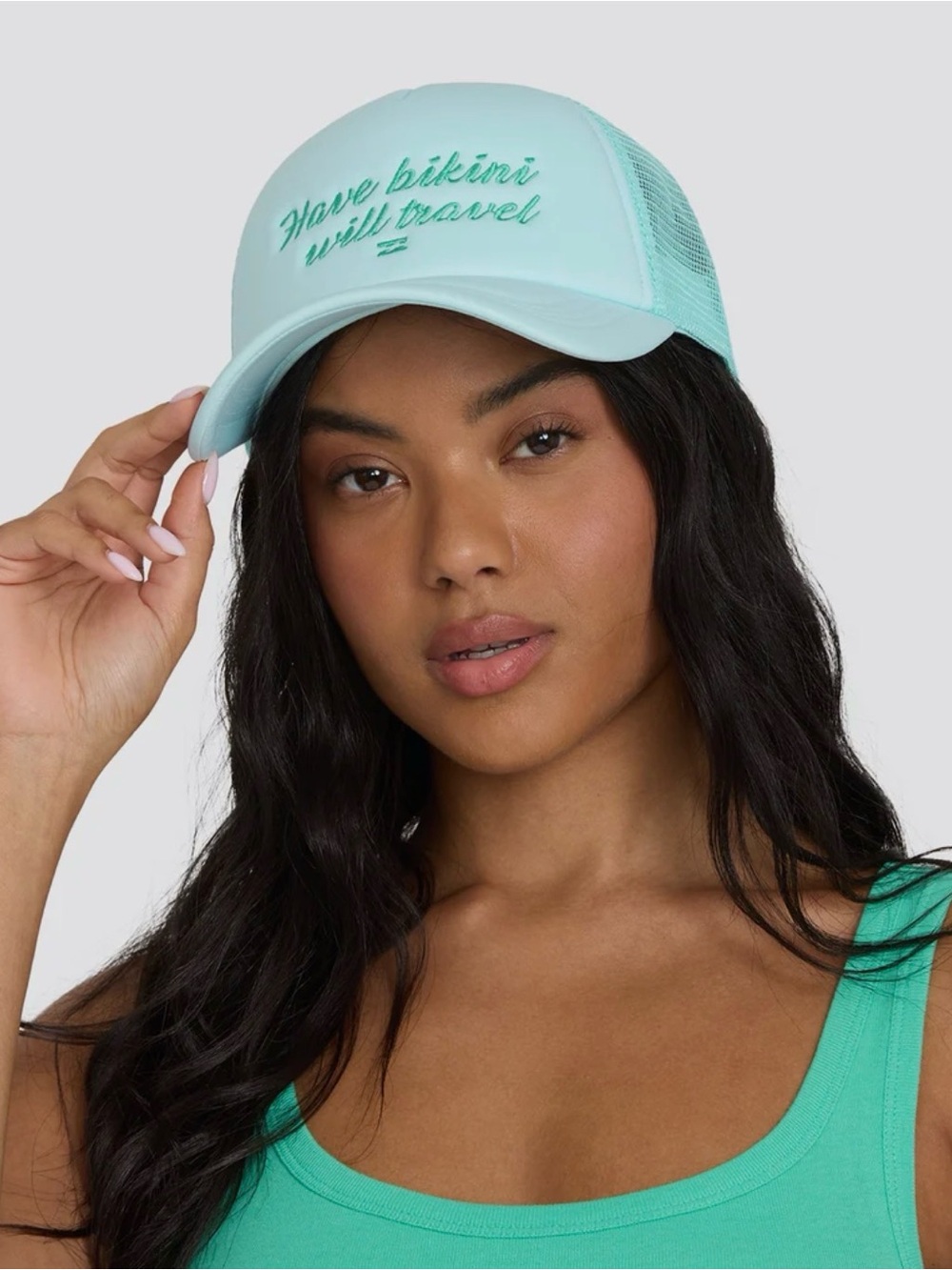 HAVE BIKINI WILL TRAVEL TRUCKER HAT